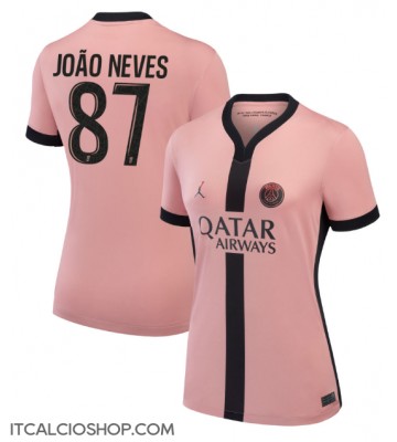 Paris Saint-Germain Joao Neves #87 Terza Maglia Femmina 2024-25 Manica Corta